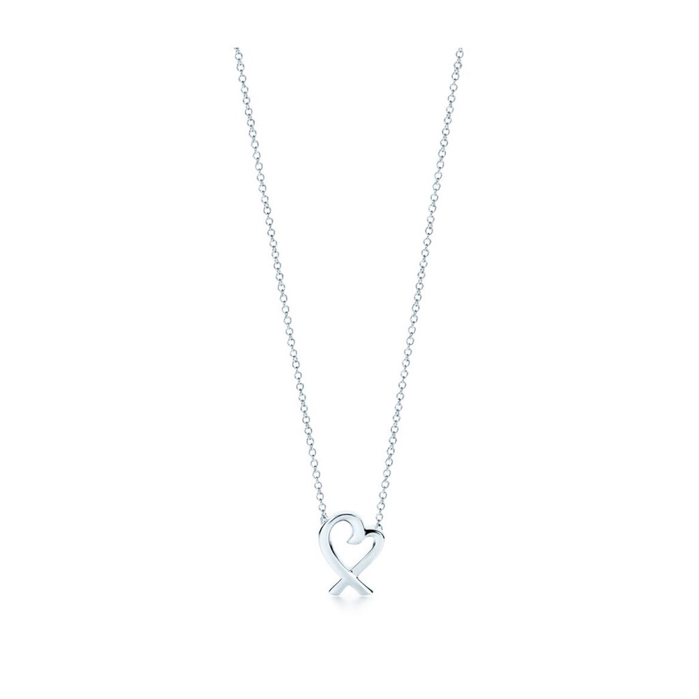 Tiffany & co sterling paloma heart necklace